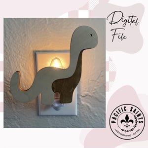 Dino Nightlight SVG Layered File DIGITAL | Laser Cut File for laser cutting | Nursery Night Light Decor | Wood Night Light Design