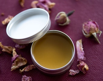 Solid Perfume Compact Natural Perfume Travel Perfume Bulgarian Rose Botanical Perfume Sandalwood Ambrette Seed Gift for her Feminine scent