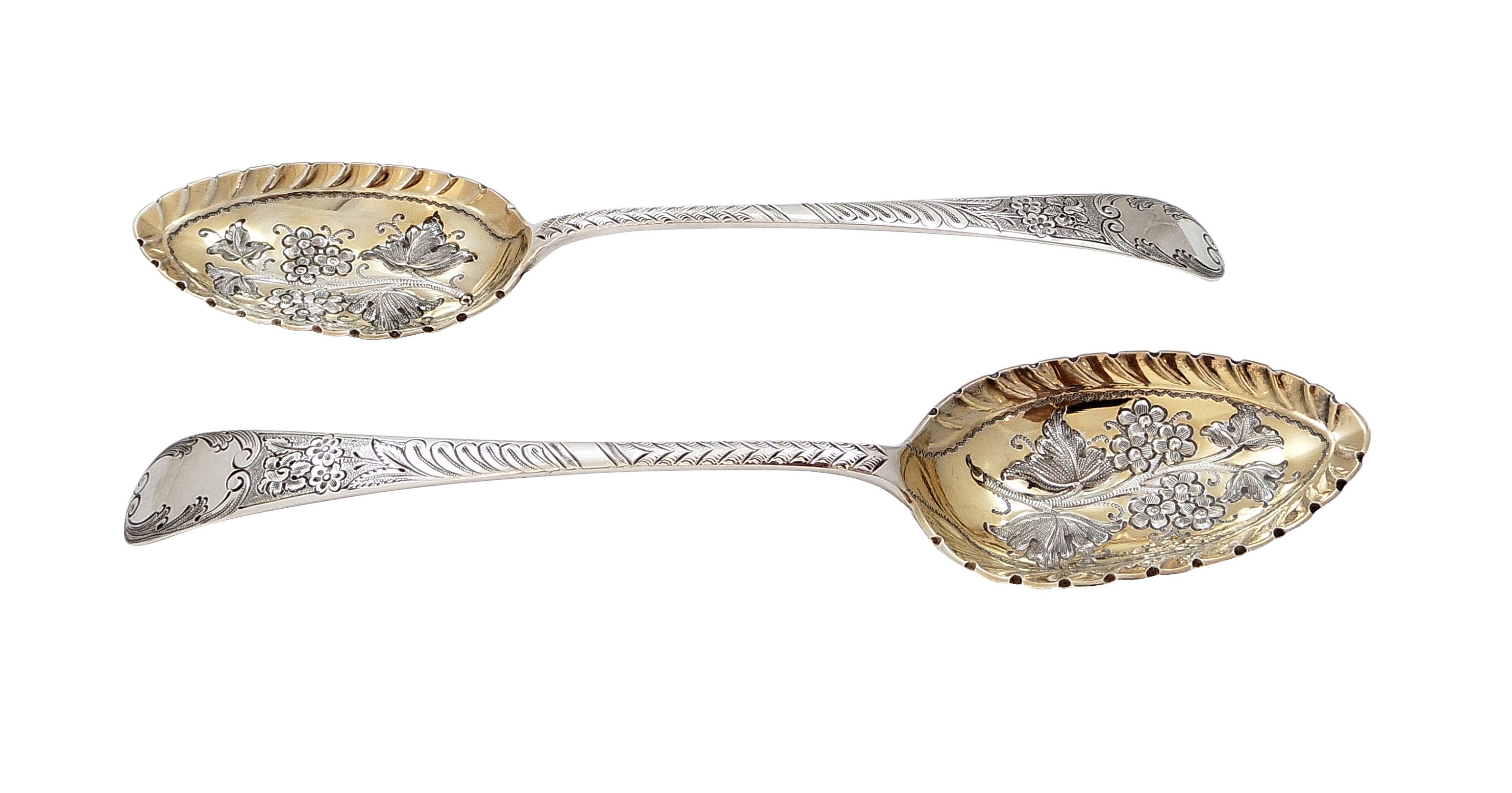 Pair of Antique Victorian Sterling Silver Berry Spoons in Etsy