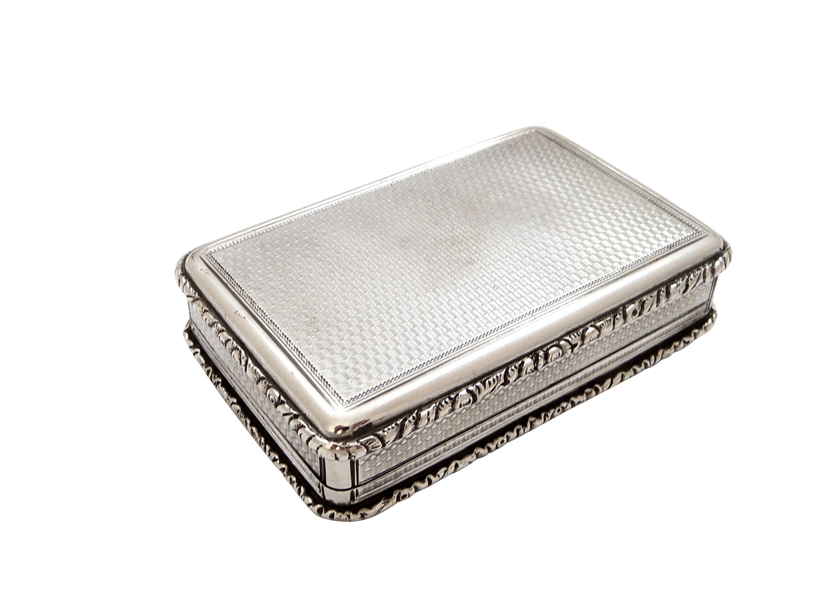 Antique Victorian Sterling Silver Snuff Box 1844 Etsy