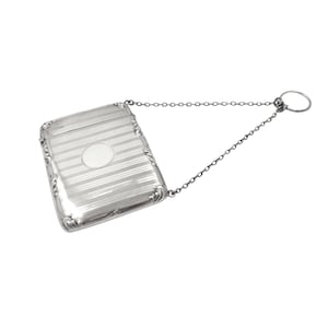 Antico porta biglietti da visita in argento sterling 1912
