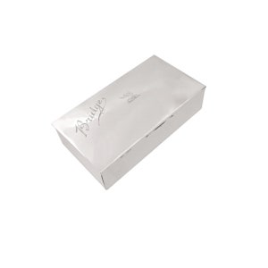 Antique Edwardian Sterling Silver &#39;Bridge&#39; Card Box 1904