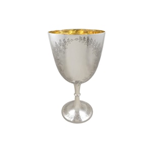 Riesiger antiker viktorianischer Sterlingsilber-Weinkelch / Präsentationstasse 1897