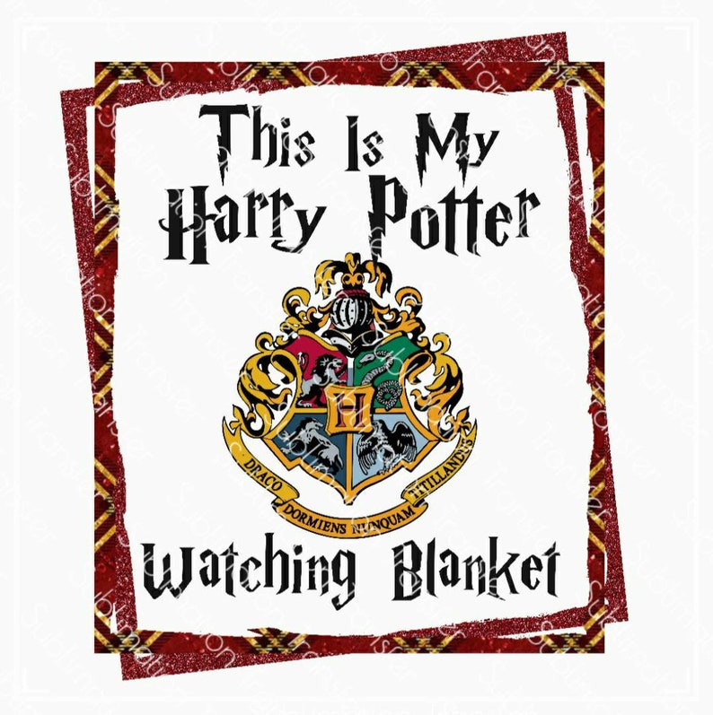 This is my Harry Potter watching blanket Sublimation Transfer Etsy