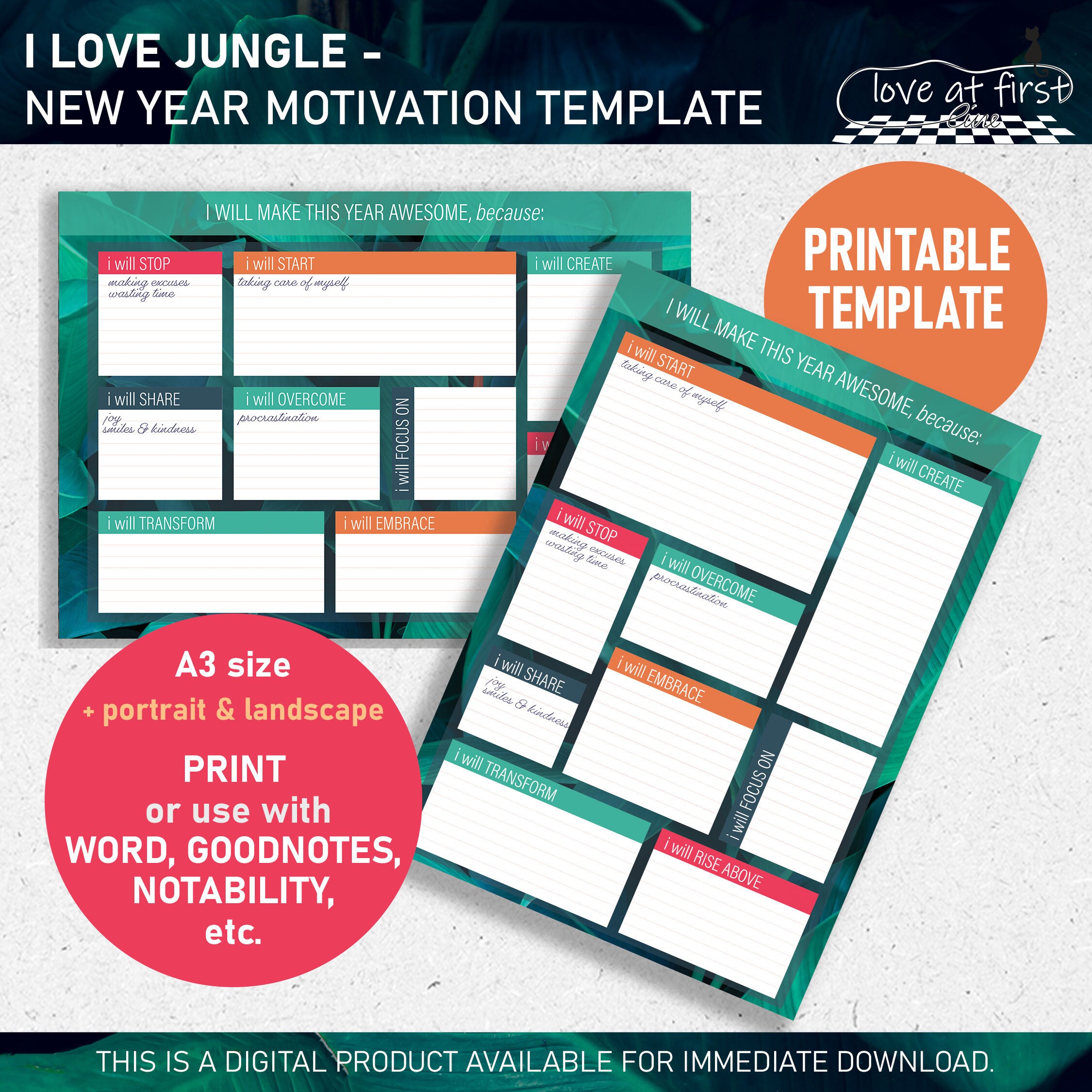 New Year Vision Board Template