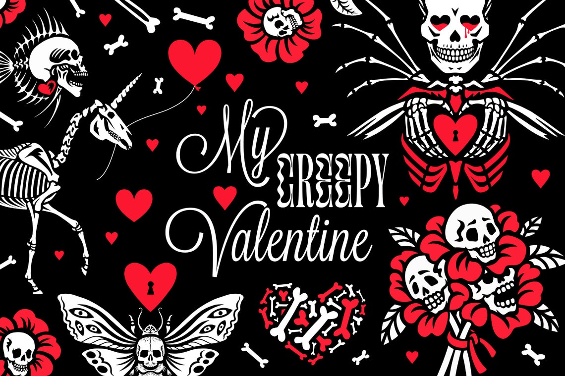 My creepy Valentine. Valentine’s day and Halloween | Etsy