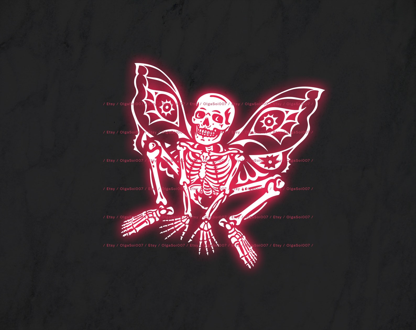 Human skeleton butterfly wings SVG clipart Death Moth Gothic | Etsy