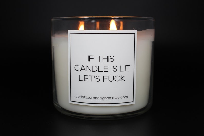 If This Candle is Lit Let's Fuck Sticker Label Gift for Etsy