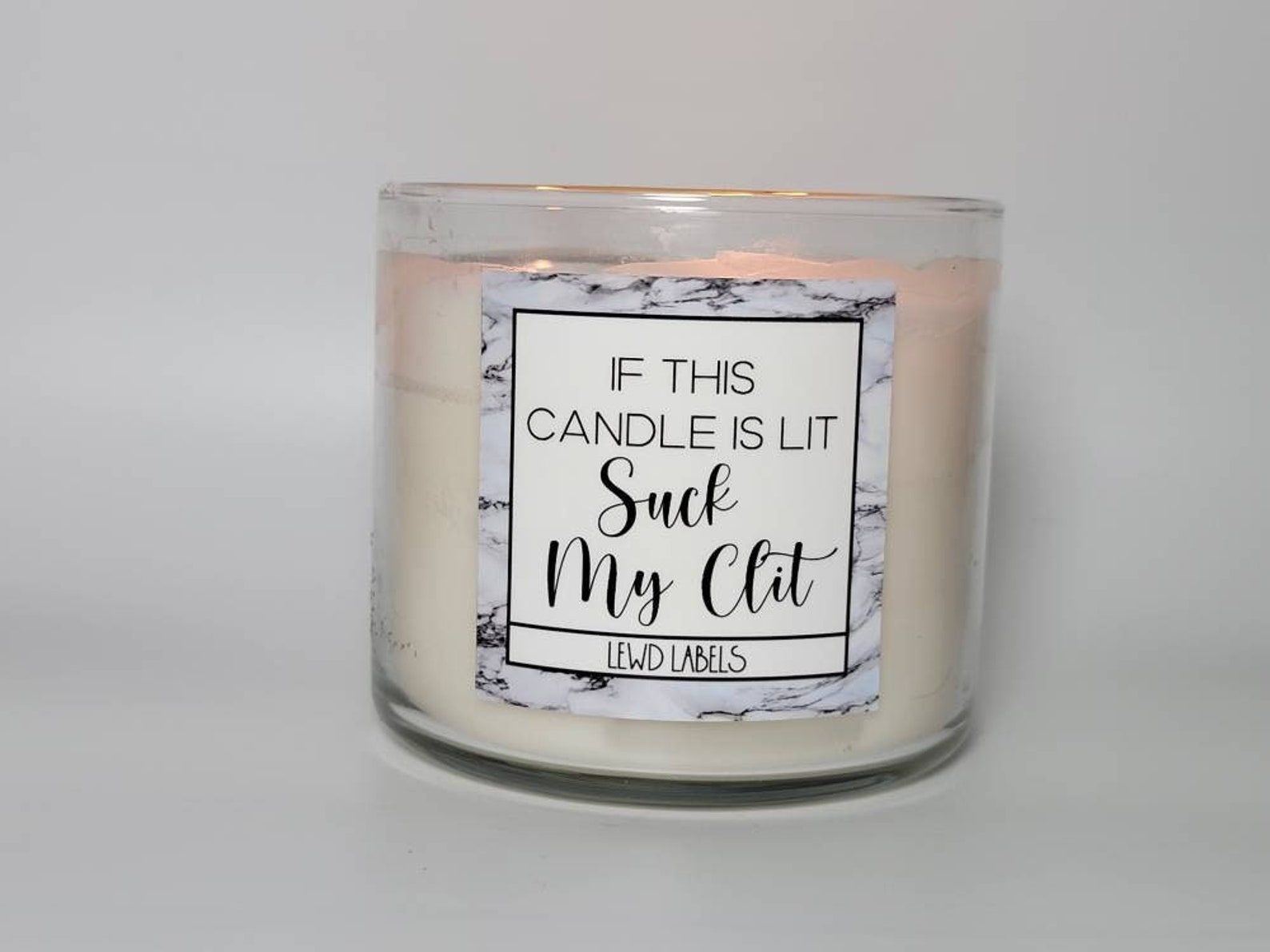 If This Candle is Lit Suck My Clit Marble Candle Sticker Gift Etsy