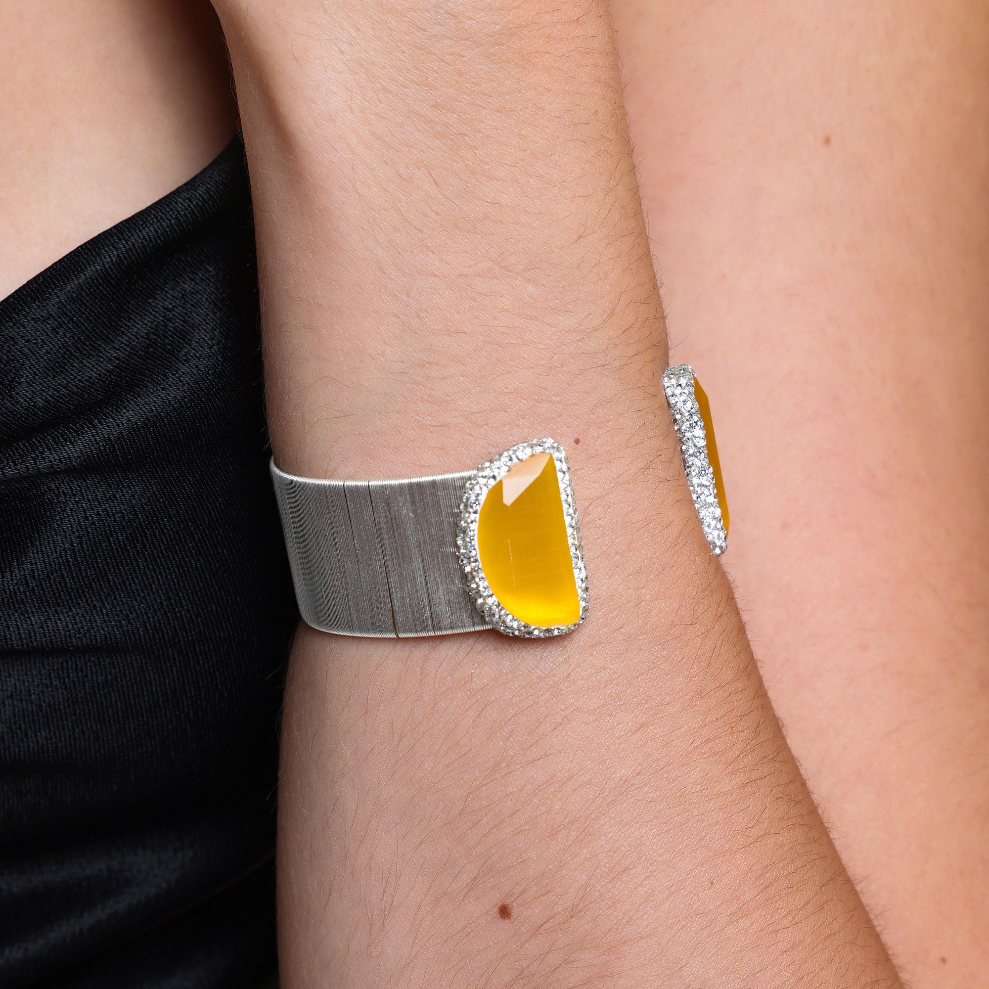 Openended Bracelet Choker and Ringnew Year Gift cateye Bracelet and