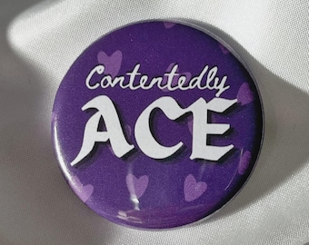 Tevreden ACE | Speldbutton asexual Pride