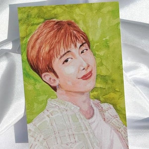 BTS Kim Namjoon Trees Watercolour Print