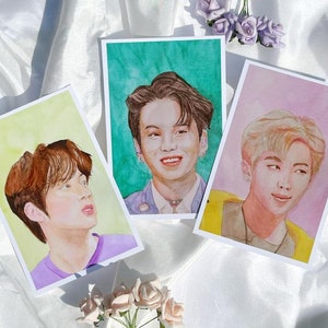 Suga, RM, Jin BTS Aquarell Kunstdrucke