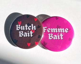 Spille con spilla Butch Bait / Femme Bait / Lesbian
