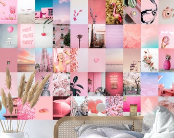 Pink Collage Print Etsy