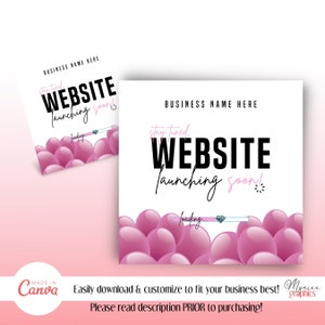 Editable DIY Website Launching Soon Flyer