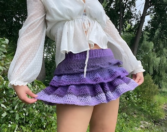 Skirt crochet pattern - The Flower Skirt ! - Three stage ruffles skirt (beginner to intermediate)