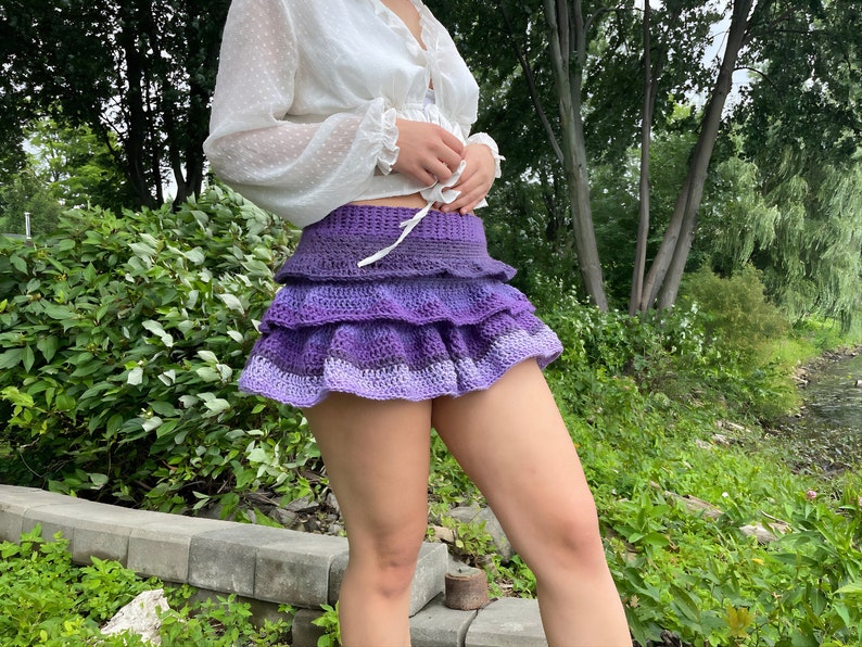 Skirt Crochet Pattern - the Flower Skirt ! - Three Stage Ruffles Skirt ...