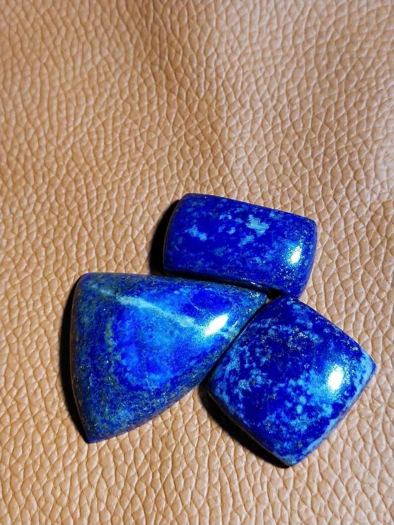 Natural Lapis Lazuli Afghanistan Mins Loose Cabochon Gemstone Shape Fancy 35x29 26x19 23x21mm 147.90 Carat Lapis Stone Jewelry 3 Pcs Lot