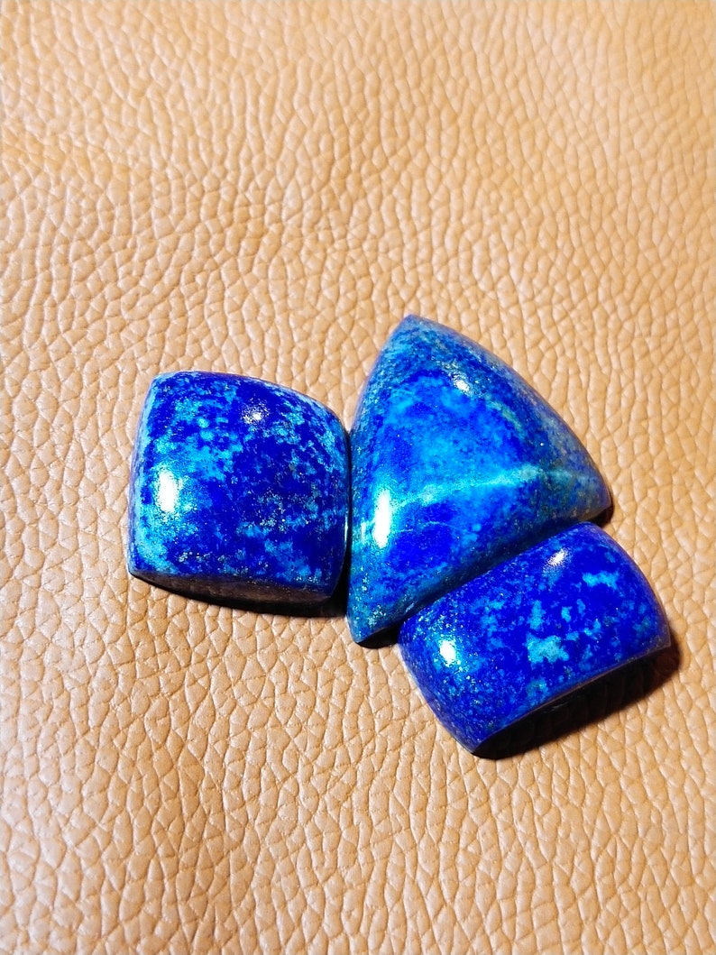 Natural Lapis Lazuli Afghanistan Mins Loose Cabochon Gemstone Shape Fancy 35x29 26x19 23x21mm 147.90 Carat Lapis Stone Jewelry 3 Pcs Lot