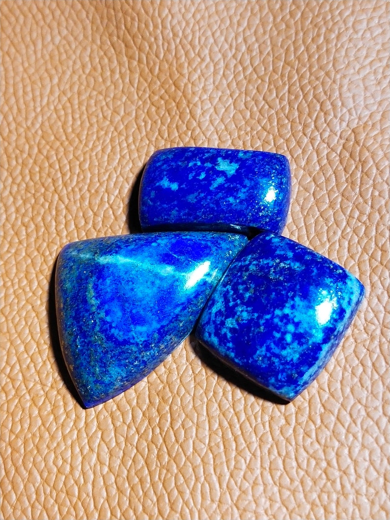 Natural Lapis Lazuli Afghanistan Mins Loose Cabochon Gemstone Shape Fancy 35x29 26x19 23x21mm 147.90 Carat Lapis Stone Jewelry 3 Pcs Lot