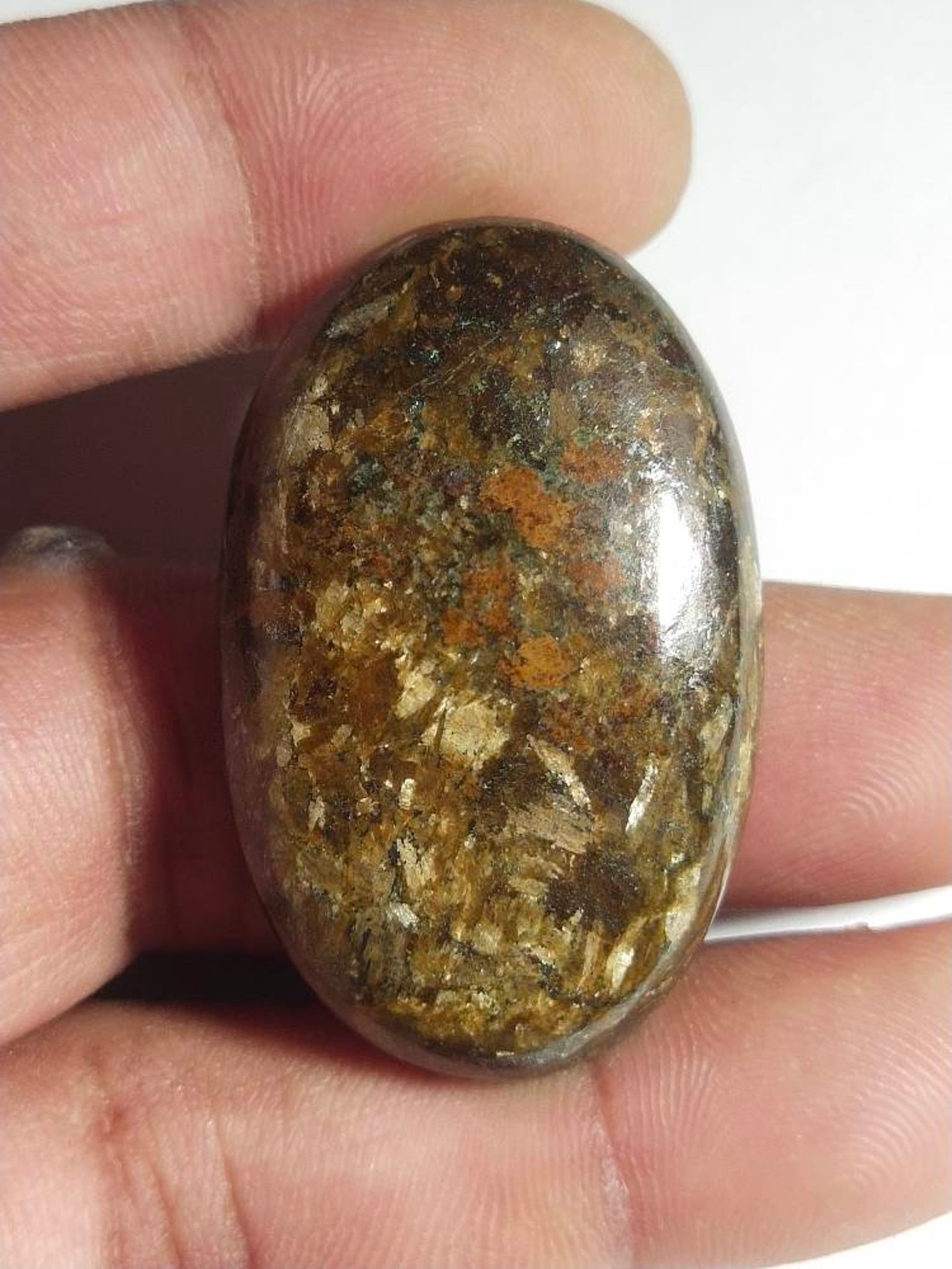 Natural Brown Jade Cabuchon Loose Gemstone Shape Oval Size Etsy