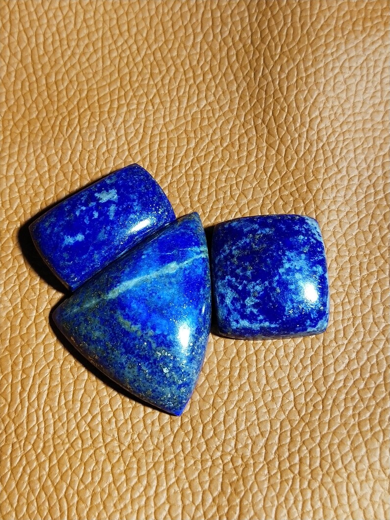 Natural Lapis Lazuli Afghanistan Mins Loose Cabochon Gemstone Shape Fancy 35x29 26x19 23x21mm 147.90 Carat Lapis Stone Jewelry 3 Pcs Lot