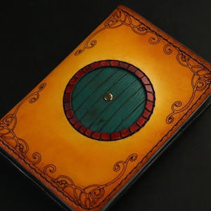Tolkien, Herr der Ringe inspiriert, Ledergeldbörse, Herr der Ringe inspiriert, Hobbit Tür, handgemacht, Thrors Karte, Fan Art, Beutlin, personalisiert