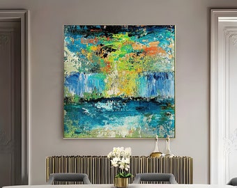 large abstract oil painting,original abstract painting,large canvas art,textured wall art,abstract canvas wall art,acrylic painting -LV140