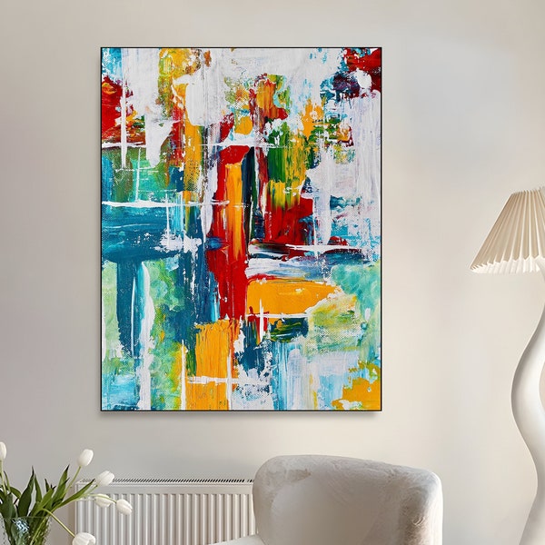 Abstract Painting Canvas,Original abstract canvas wall art,Large Acrylic Oil Painting On Canvas,contemporary Painting For Living Room- TA019