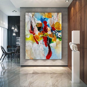 Large Abstract Painting on Canvas, Large canvas Painting, huge canvas painting, canvas custom art, oil paintings, handmade painting SN0010