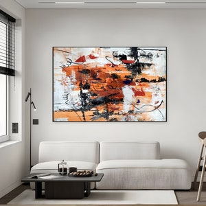 Original Abstract Canvas Art-large Acrylic Painting Home - Etsy UK