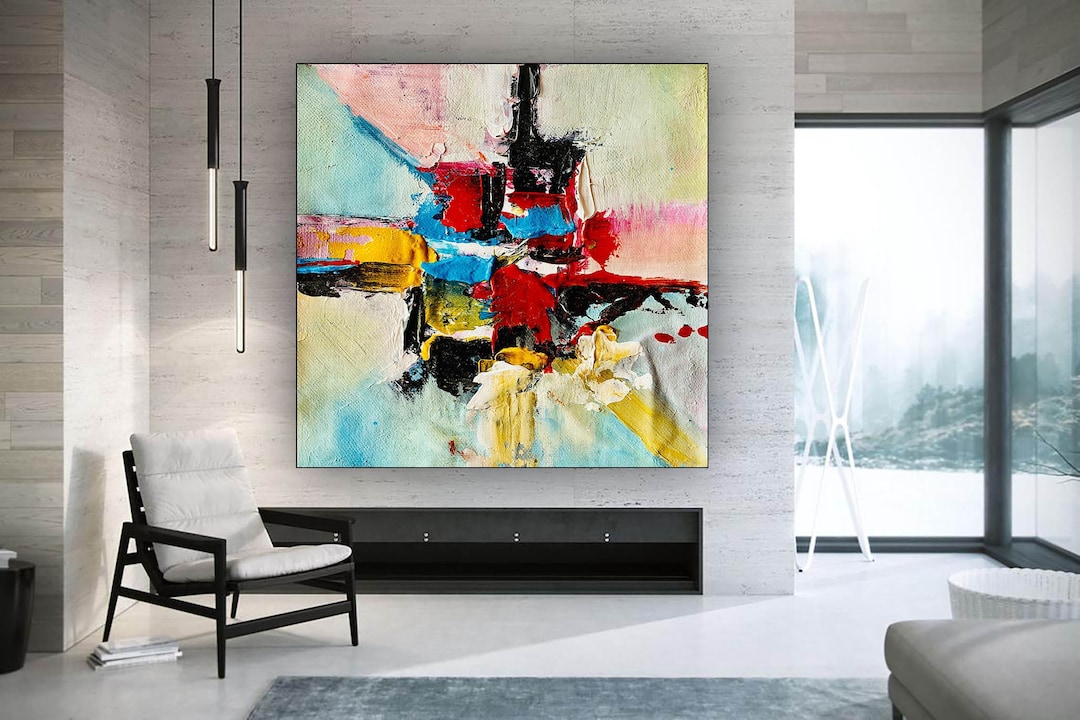 Large Abstract Painting on Canvas, Large Canvas Painting, Huge Canvas ...