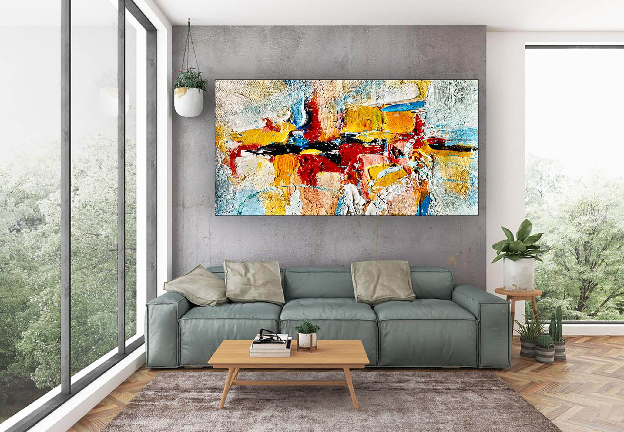 Extra Large Abstract Art-original Painting Living Room Wall - Etsy UK