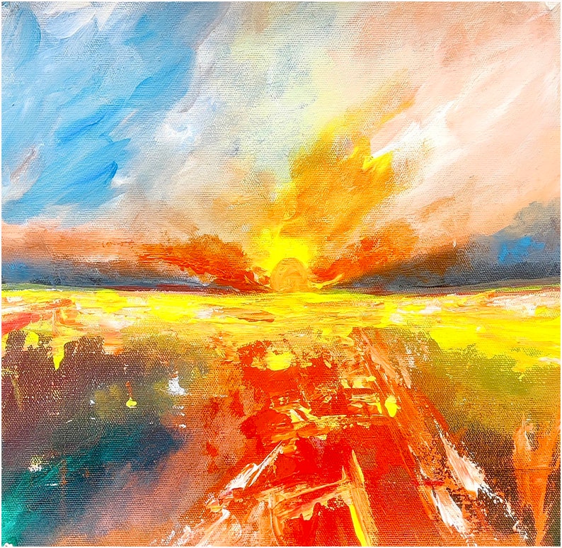 Extra Large Wall Art Palette Knife Artwork Original Painting Etsy