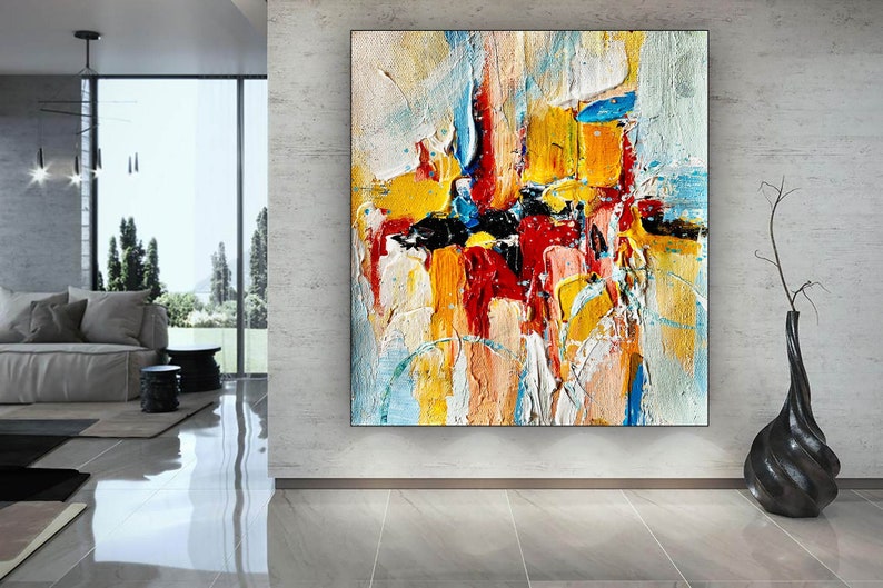 Extra Large Abstract Artoriginal Painting Living Room Wall Etsy UK