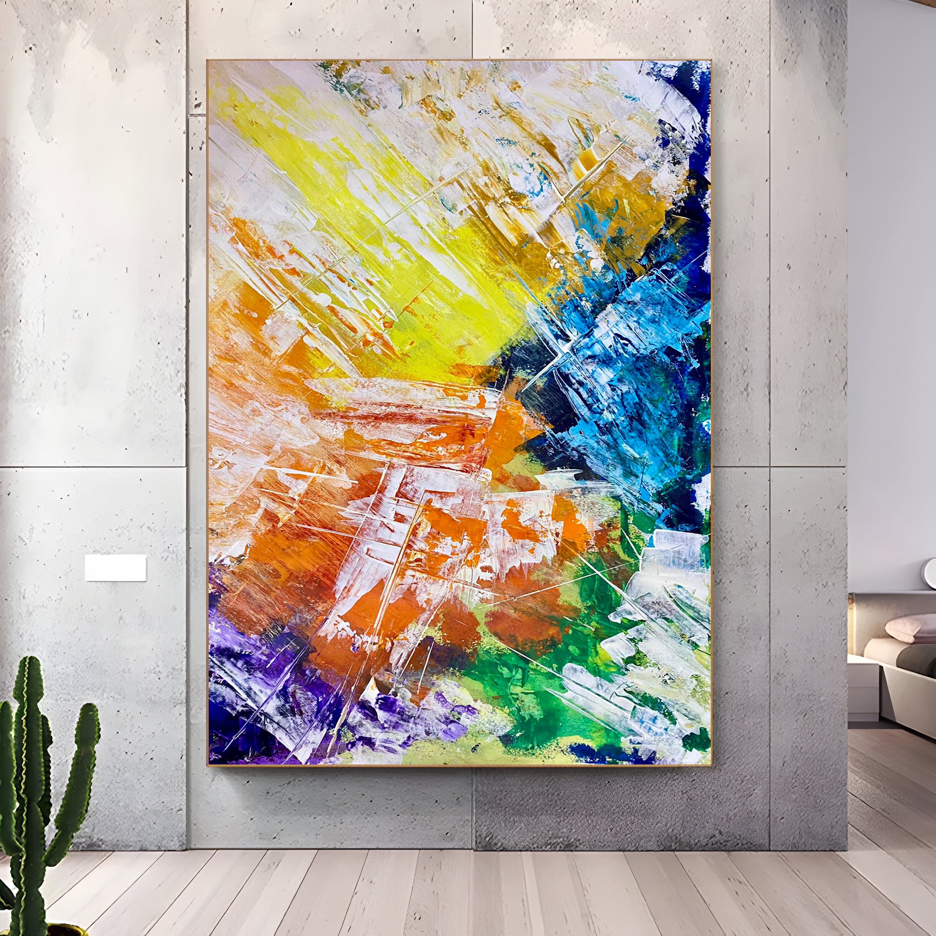 Large Art Deco Wall Art for Modern Living Room Inspiration