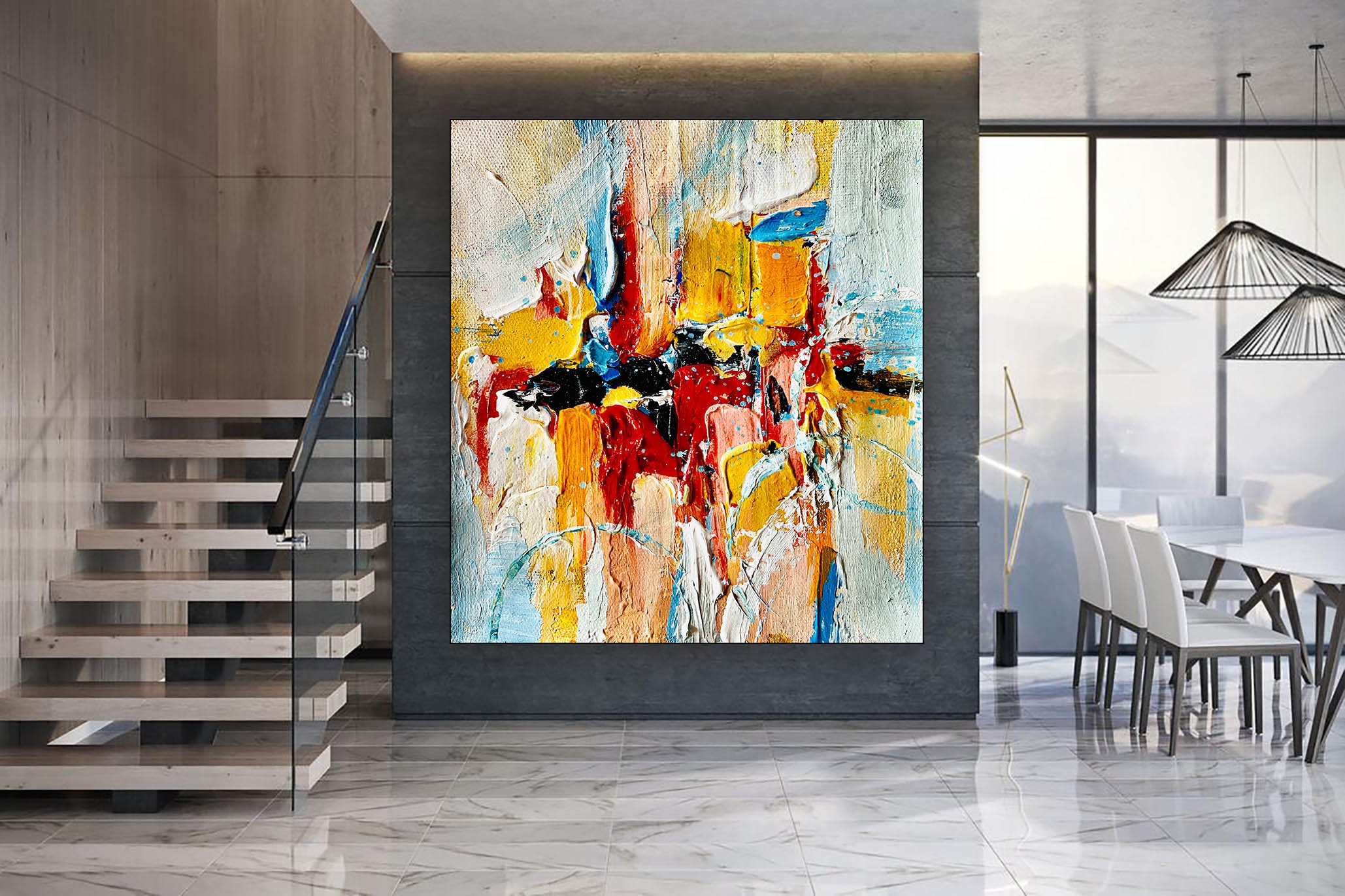 Extra Large Abstract Art-original Painting Living Room Wall - Etsy UK