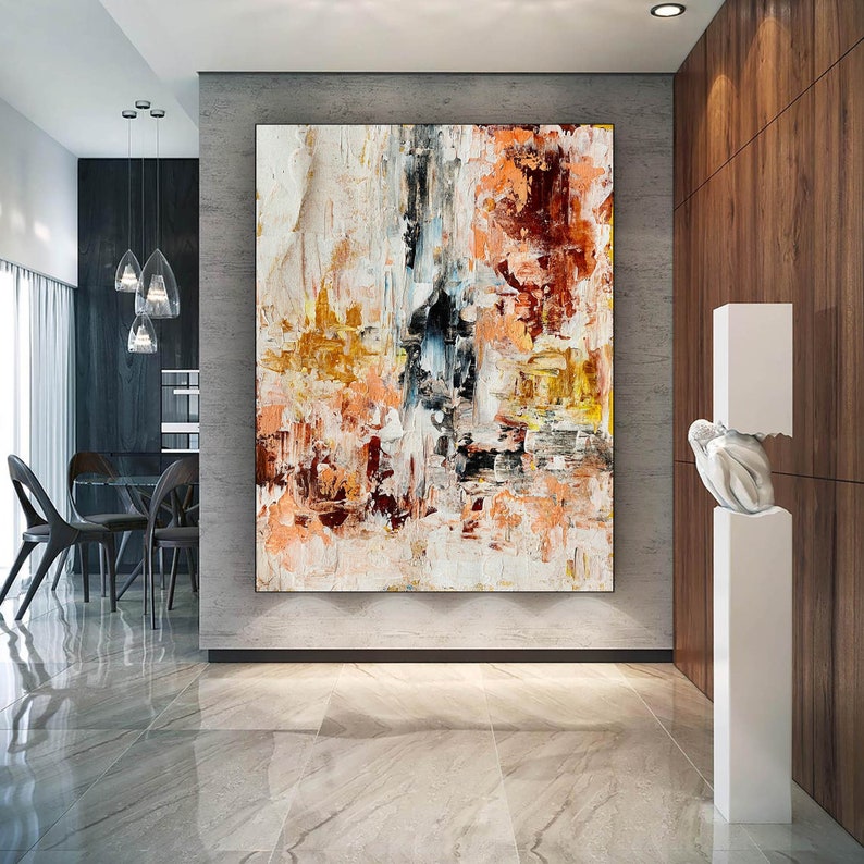 Large Office Wall Art Original Paintings on Canvas Canvas Etsy UK