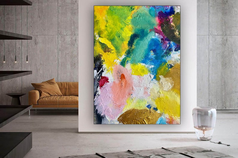 Abstract Acrylic Painting Huge Wall Art Modern Art Deco Oil Etsy UK