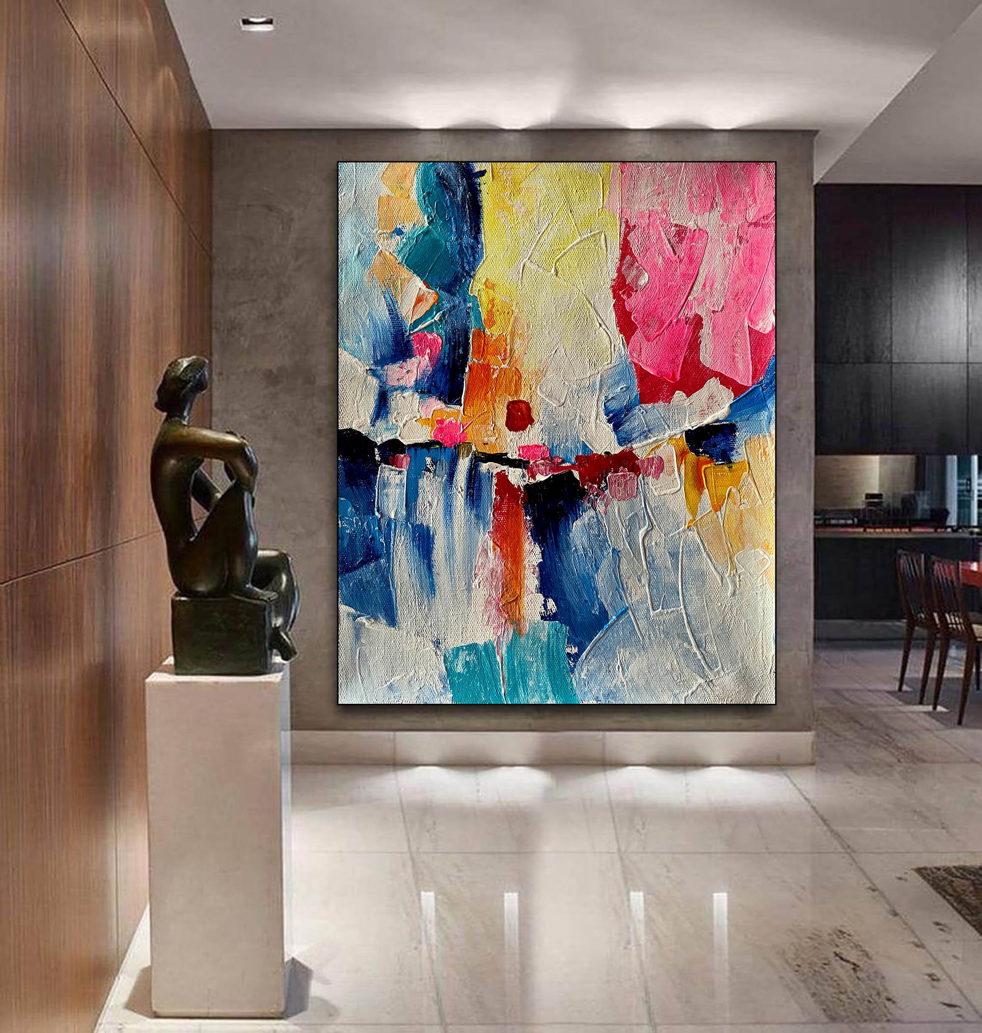 Large Modern Wall Art Painting Large Abstract Painting on Etsy UK