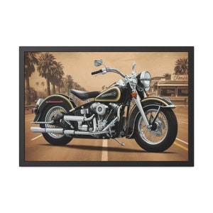 Framed Motors Posters, Vintage Car Wall Art, Automotive Home Décor, Perfect Gift for Car Lovers