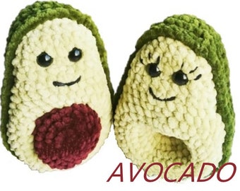 Avocado Crochet Pattern, Avokado Family Crochet Pattern, Crochet  PDF Pattern in English