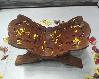 Holy Book Holder/ Book Stand/ Spiritual/ Collectible/ Wooden Stand for book/ Book Accessory/ Geeta/ Bible/ Quran/ Guru Granth Sahib/ Reading