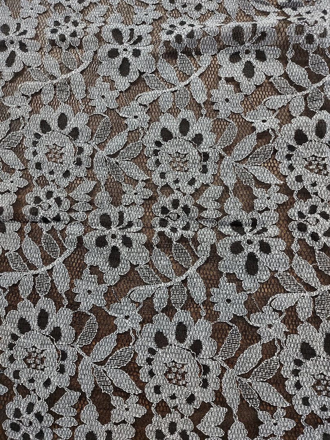 Two-tone Black/ Grey Raschel Lace Fabric Lace for Wedding | Etsy