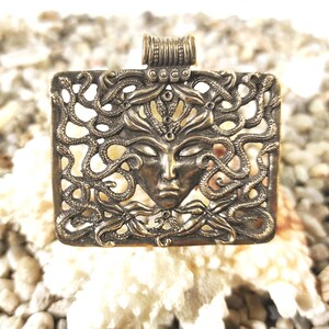 Bronze gorgoneion pendant greek mythology jewelry protective amulet by AmericanGods88
