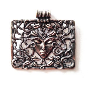 Bronze gorgoneion necklace pendant greek mythology jewelry talisman by AmericanGods88
