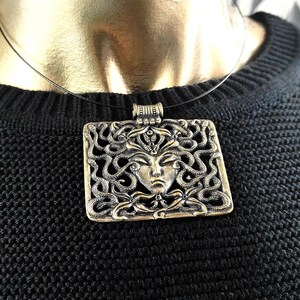 Ancient greek medusa gorgoneion pendant bronze mythology necklace by AmericanGods88