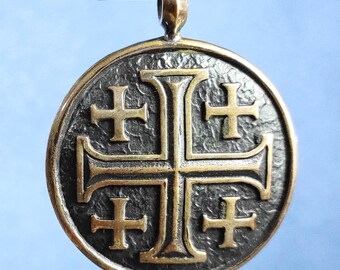 Orecchini Croce Di Gerusalemme In Acciaio Inossidabile – Gioielli Religiosi Cavalieri Templari, Regalo Battesimo E Cresima Per Uomo E Donna