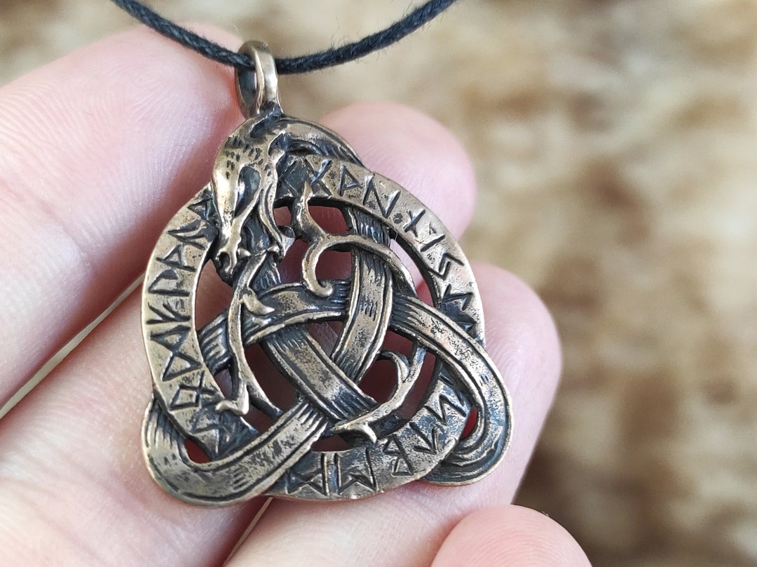 Nordic Serpent Jormungandr Pendant Scandinavian World Snake - Etsy Canada